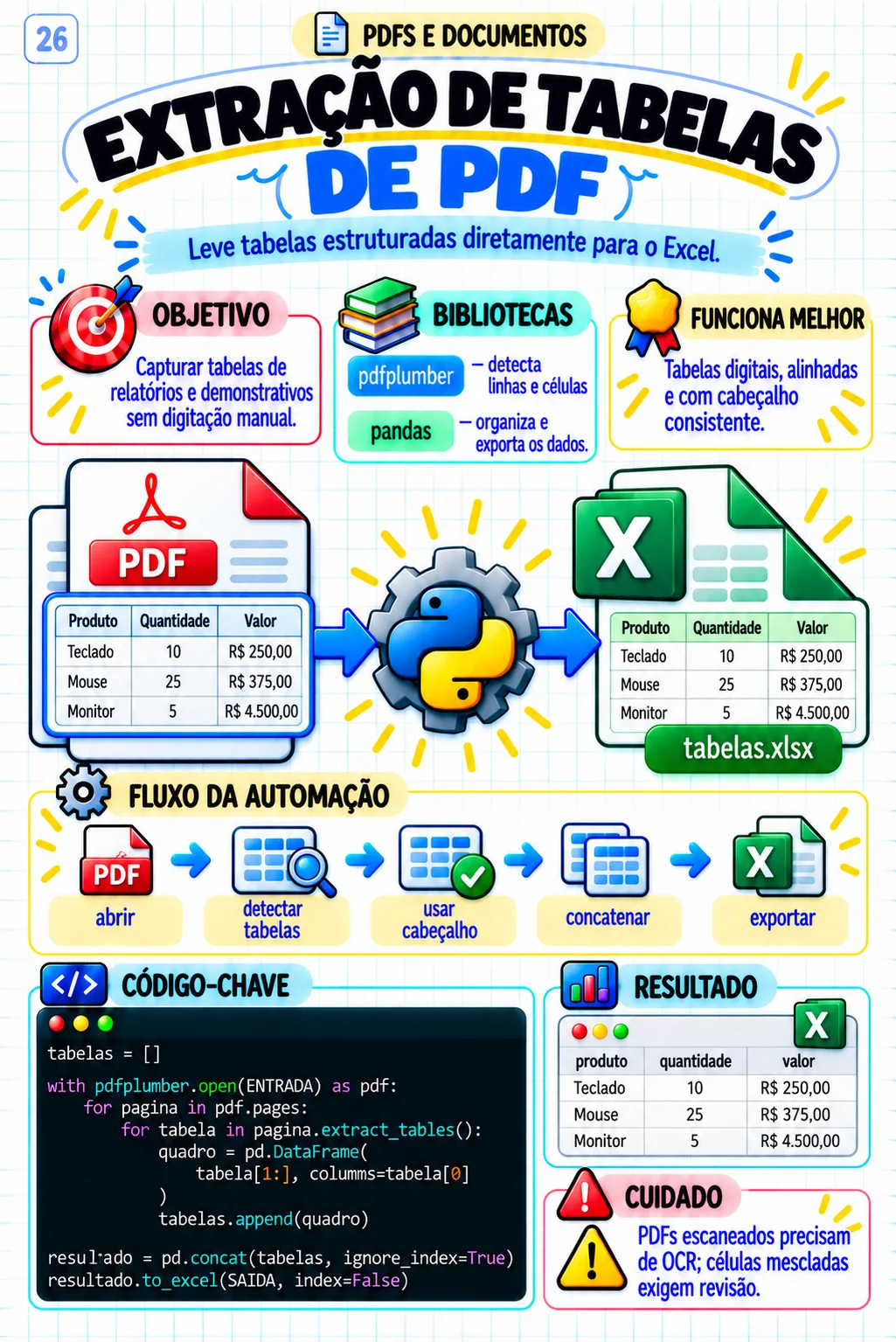 Automação em Python — Extração de tabelas de PDF