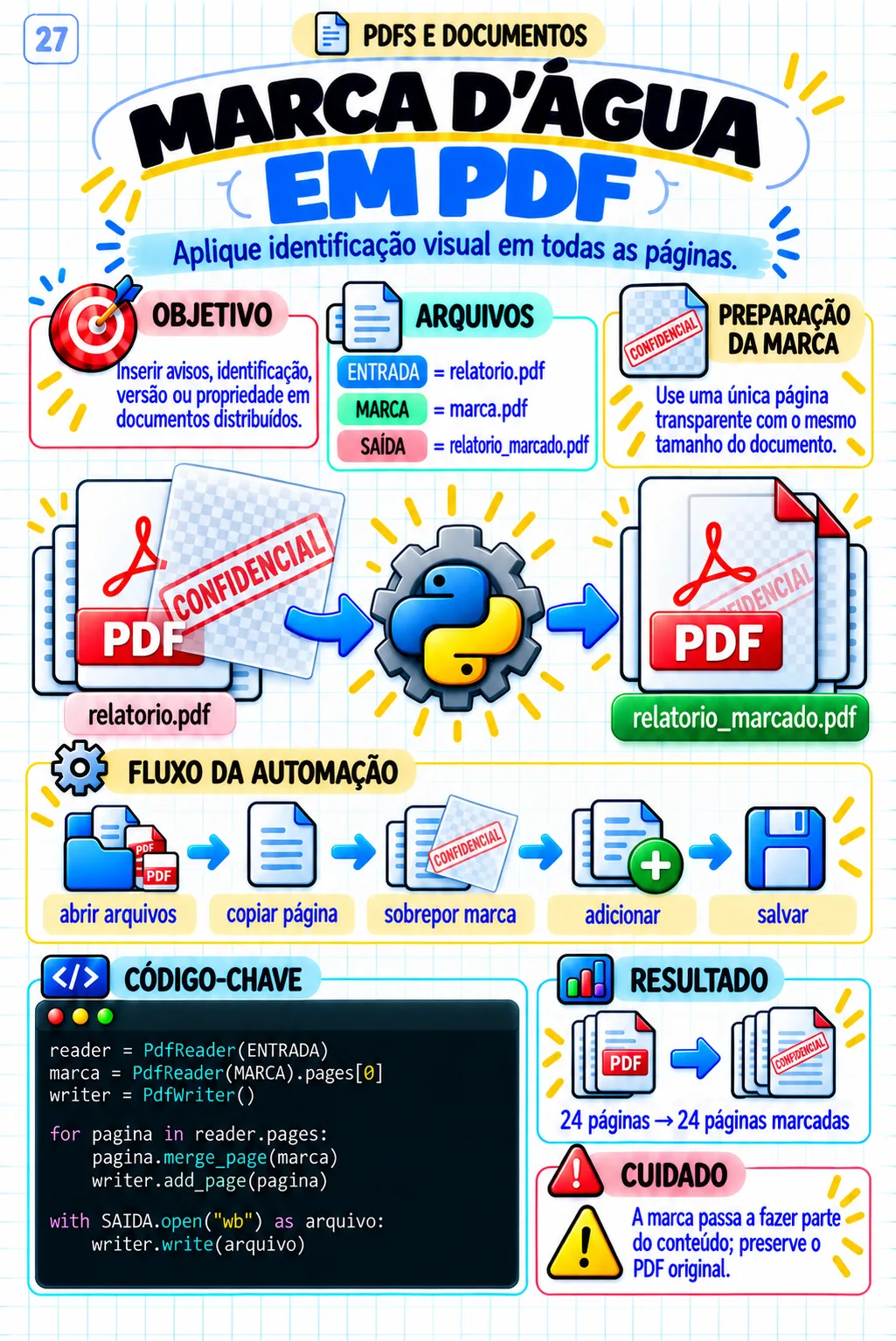 Automação em Python — Marca d’água em PDF