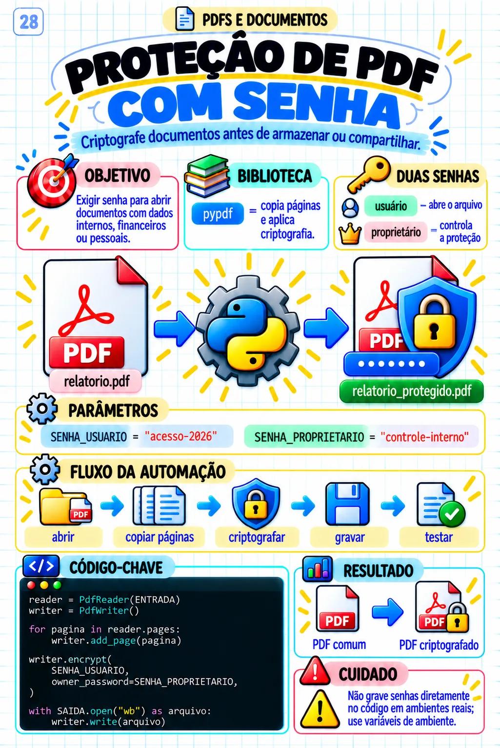 Automação em Python — Proteção de PDF com senha